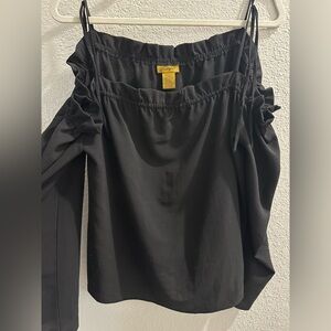 Wrangler Black Ruffle Top